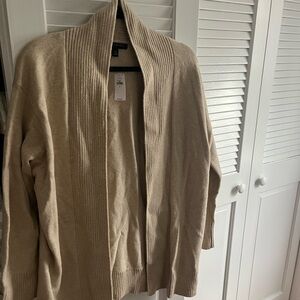 Banana Republic Cream Open Front Cardigan